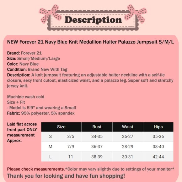 NEW Navy Blue Medallion Halter Palazzo Jumpsuit - Picture 8 of 8